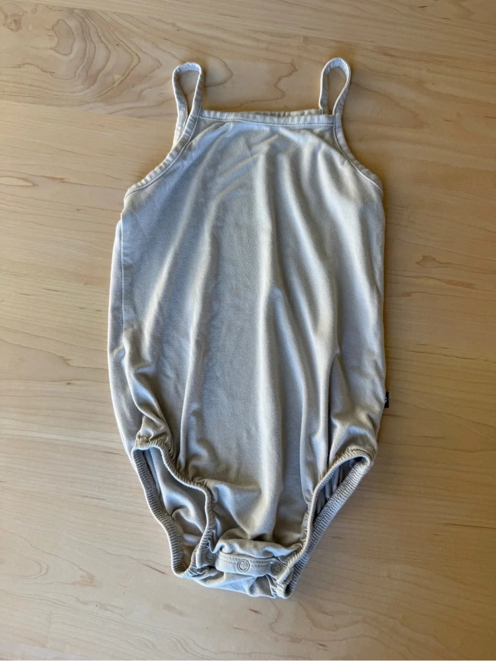 Kyte BABY Spaghetti Strap Leotard in Oat Size 3T